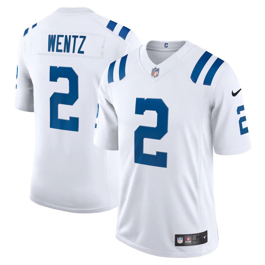 Men Indianapolis Colts 2 Carson Wentz Nike White Vapor Limited NFL Jersey